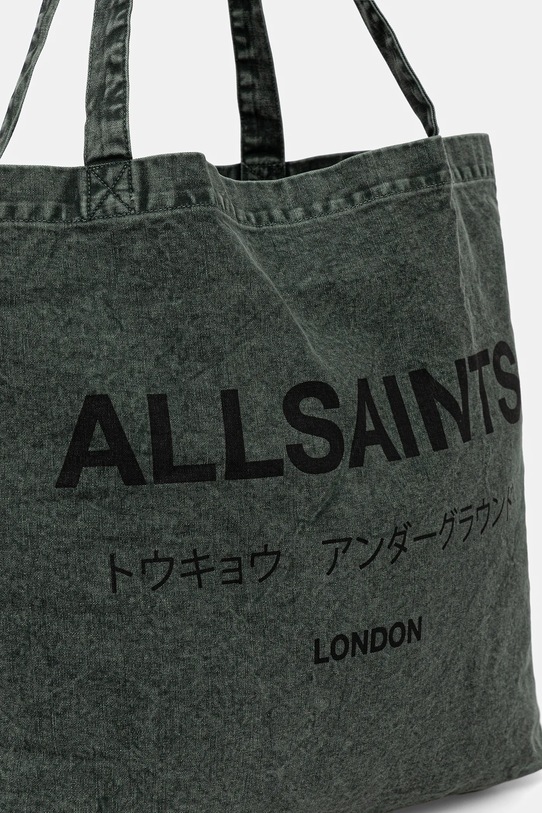 AllSaints torba bawełniana zielony M170XB
