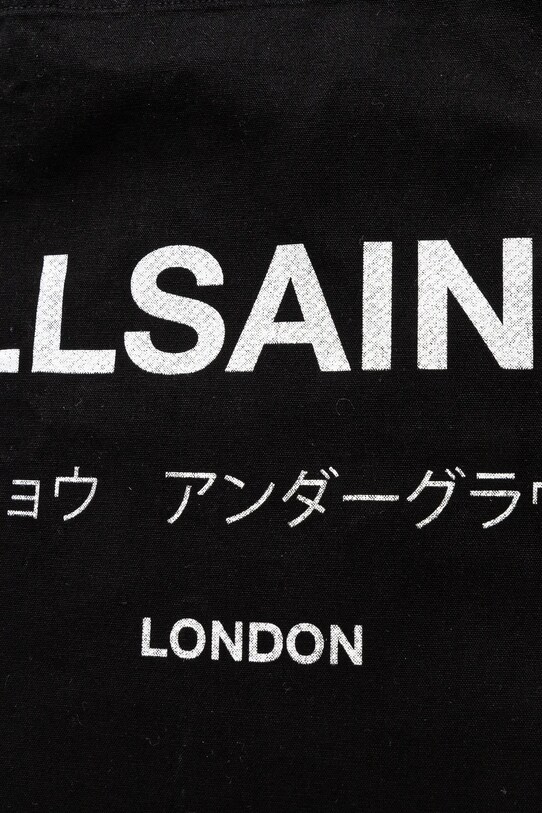 AllSaints torba bawełniana czarny M170XB
