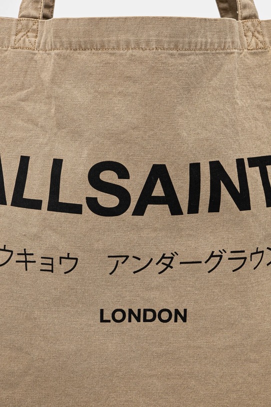 Бавовняна сумка AllSaints бежевий M249XB