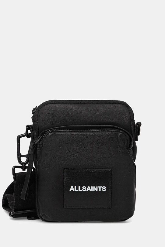 AllSaints borsetă de piele FALCON uni negru M165XB