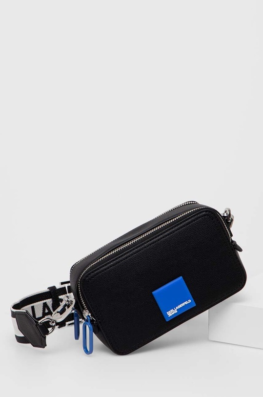 Karl Lagerfeld Jeans saszetka nie mieści A4 czarny 235D3078