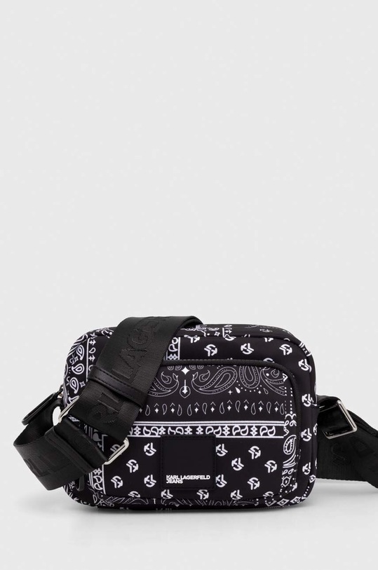 Karl Lagerfeld Jeans saszetka nie mieści A4 czarny 245D3040