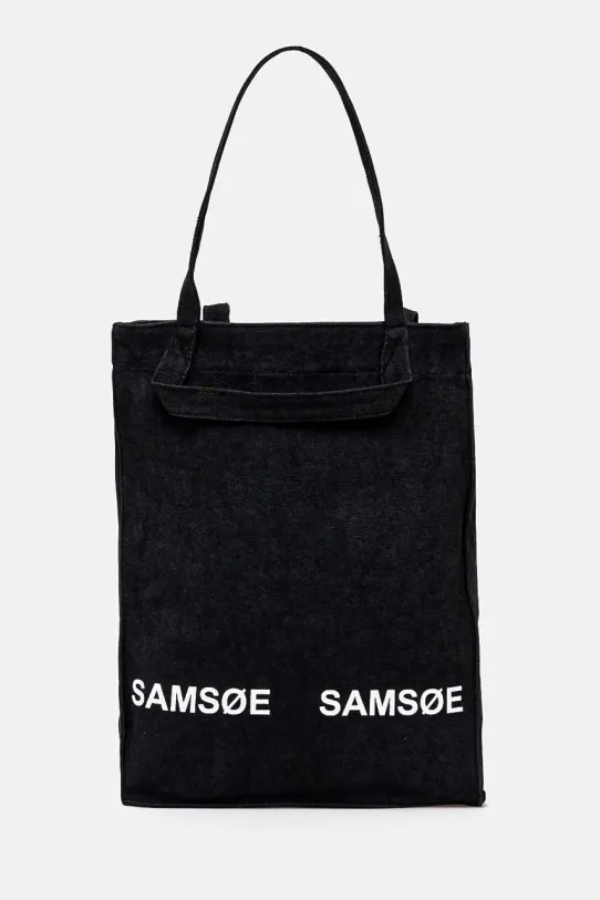 Хлопковая сумка Samsoe Samsoe SALUCCA печать чёрный U24300002