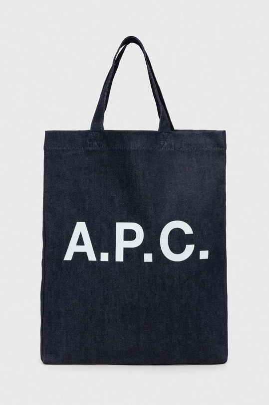 Taška A.P.C. tote lou mini anses potlač tmavomodrá COCSX.M61569