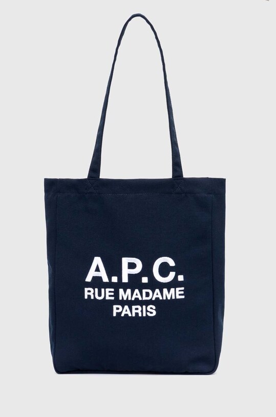 Сумка A.P.C. tote lou rue madame аппликация тёмно-синий PSAJS.M61937