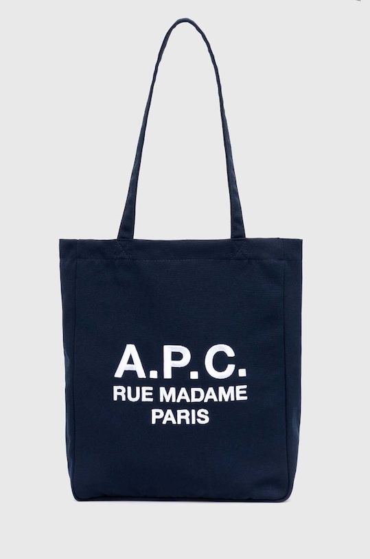 A.P.C. torba tote lou rue madame tekstylny granatowy PSAJS.M61937