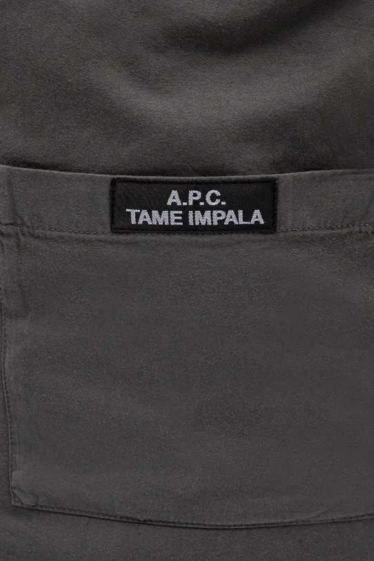 Kabelka A.P.C. Sac Quiker šedá COHEL.M61965.LAD