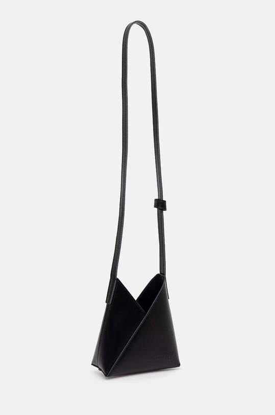 Kožená taška MM6 Maison Margiela SB6ZI0014.P7183 čierna AW24