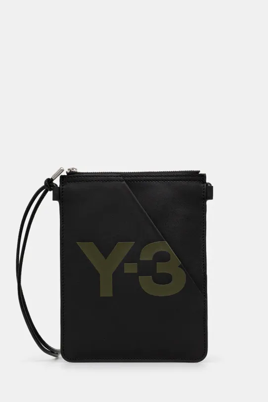 Y-3 leather pouch Cross Body Planet friendly black JE2013