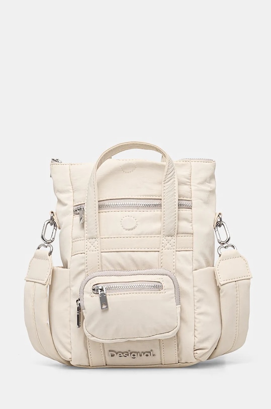 Malá taška Desigual BASIC MODULAR V jednofarebný béžová 24WAXY39