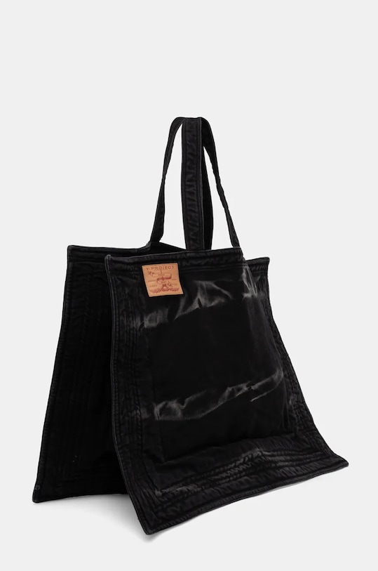 Y/Project geantă din denim MAXI WIRE CABAS BAG 620BA005 negru AW24