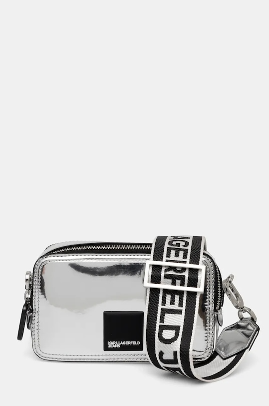 Karl Lagerfeld Jeans saszetka nie mieści A4 srebrny 246J3028