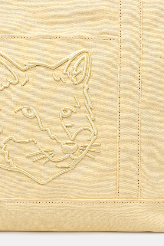 Maison Kitsuné torba bawełniana Fox Head żółty LW05104WW0107