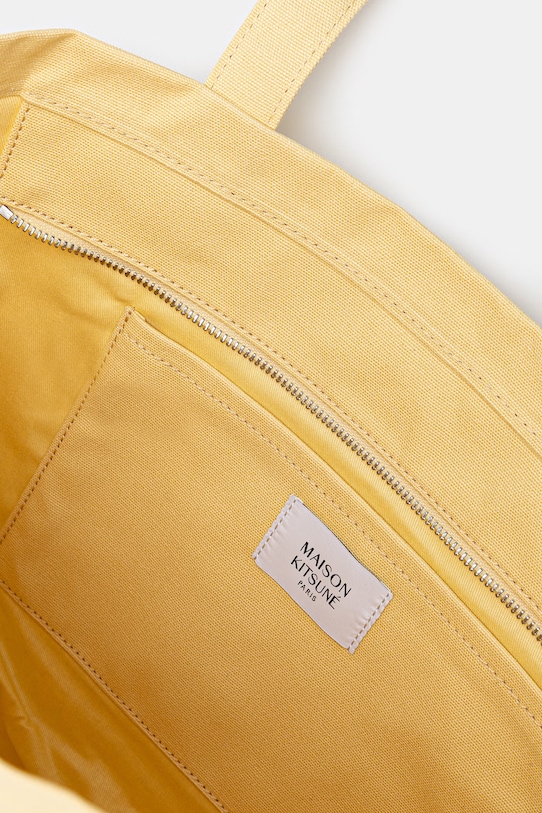 Maison Kitsuné torba bawełniana Fox Head LW05104WW0107 żółty