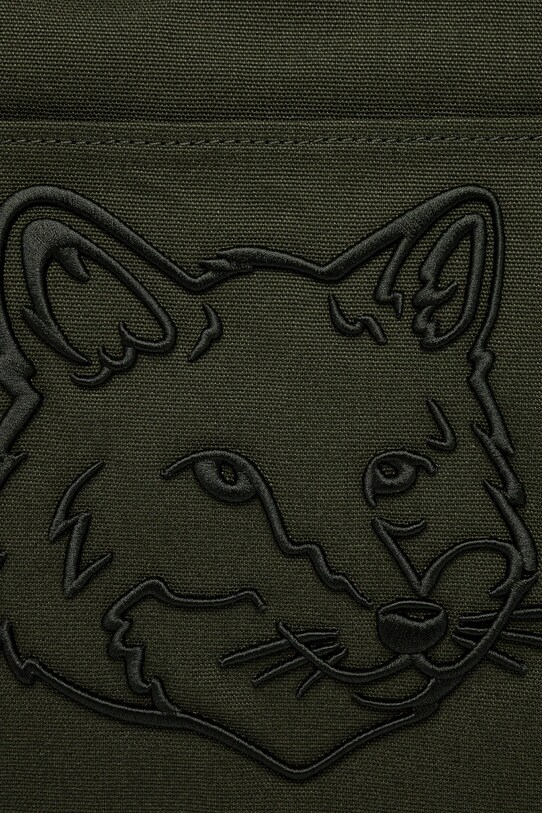 Maison Kitsuné cotton bag Fox Head green LW05104WW0107