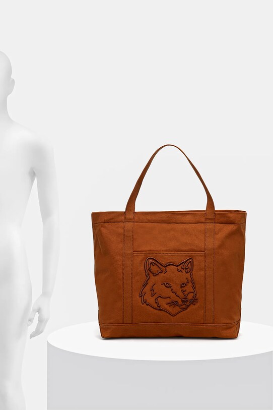 Хлопковая сумка Maison Kitsuné Fox Head LW05104WW0107