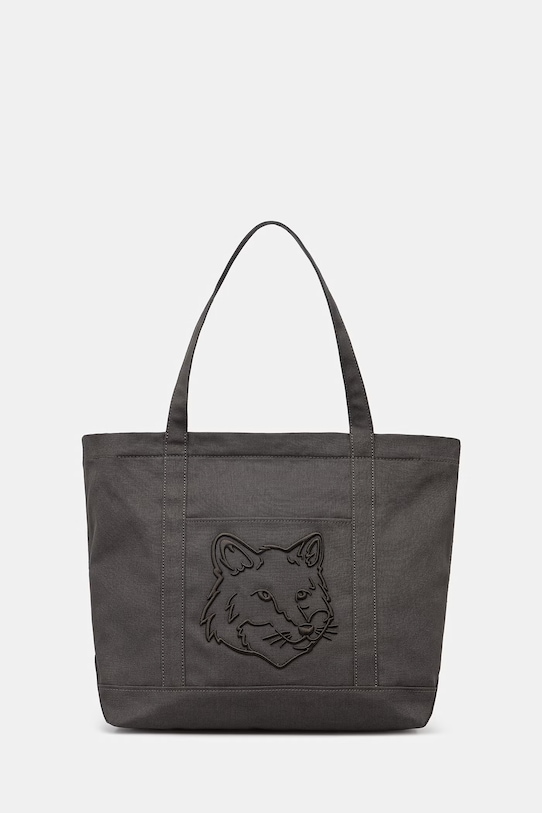 Maison Kitsuné torba bawełniana Fox Head zielony LW05104WW0107