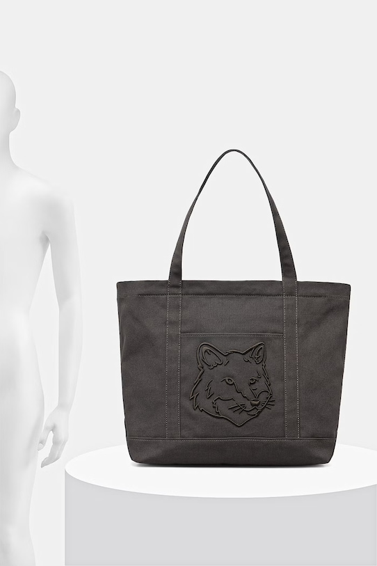 Maison Kitsuné torba bawełniana Fox Head LW05104WW0107