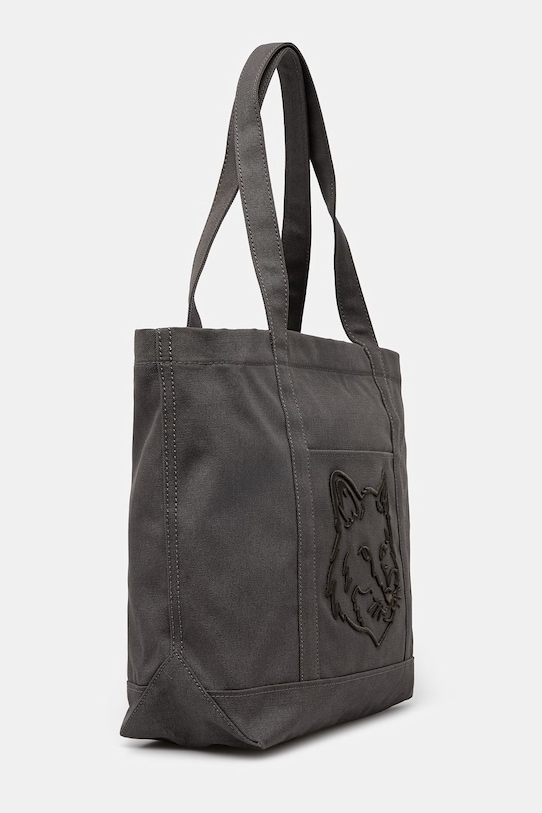 Maison Kitsuné torba bawełniana Fox Head LW05104WW0107 zielony SS26