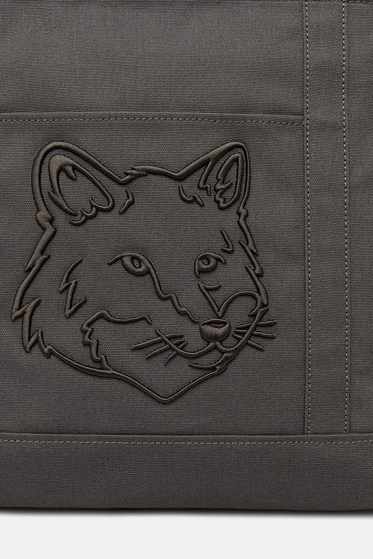 Maison Kitsuné torba bawełniana Fox Head zielony LW05104WW0107