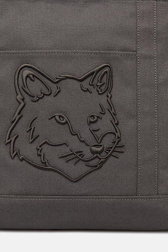 Maison Kitsuné torba bawełniana Fox Head zielony LW05104WW0107