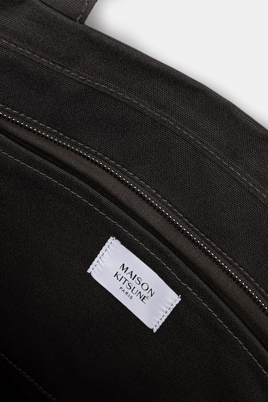 Maison Kitsuné torba bawełniana Fox Head LW05104WW0107 zielony