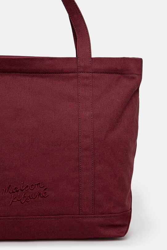 Akcesoria Maison Kitsuné torba bawełniana Fox Head LW05104WW0107 bordowy