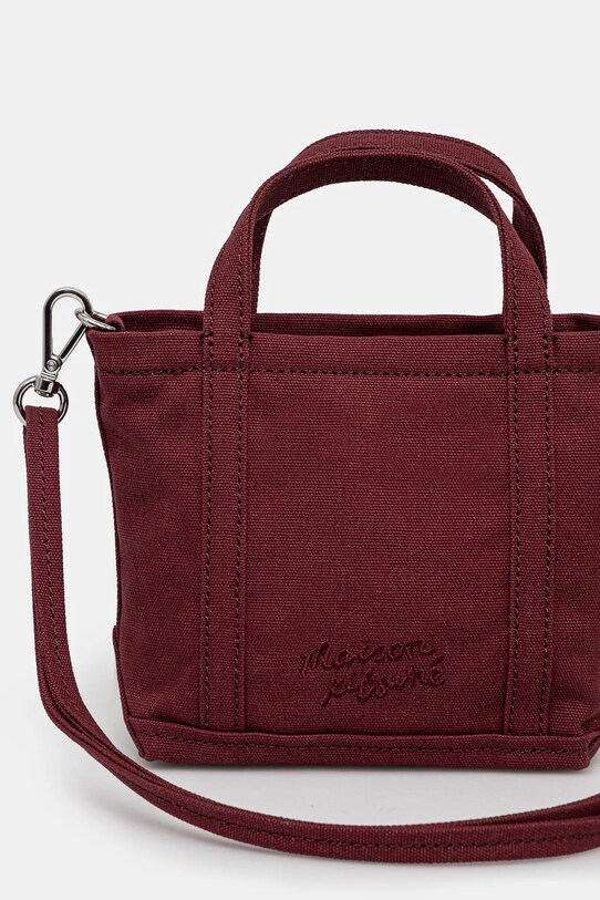 Akcesoria Maison Kitsuné torba Fox Head Mini Tote MW05106WW0107 bordowy