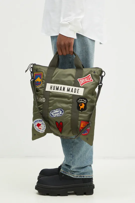 Human Made torba Helmet Bag syntetyczny zielony HM28GD020