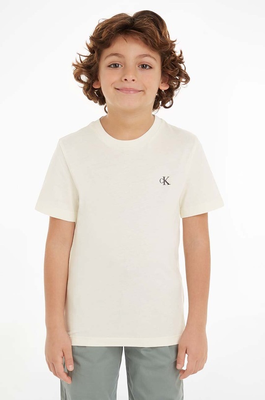 Calvin Klein Jeans t-shirt bawełniany dziecięcy 2-pack zielony IB0IB01093.9BYH.128.176