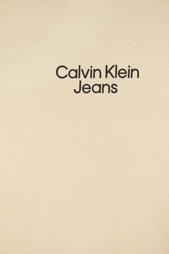 CHLAPEC Dětské bavlněné tričko Calvin Klein Jeans IB0IB01319.9BYH.104.116 žlutá