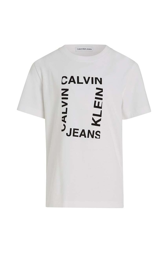 Calvin Klein Jeans t-shirt bawełniany dziecięcy IB0IB02159.9BYH biały AW24