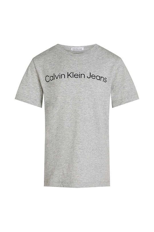 Calvin Klein Jeans t-shirt bawełniany dziecięcy nadruk szary IU0IU00599.9BYH.104.116