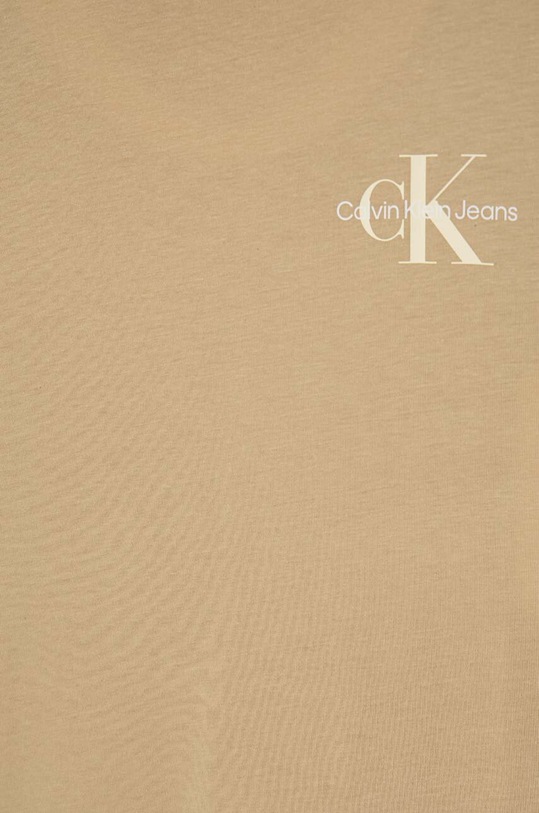 Chłopiec Calvin Klein Jeans t-shirt bawełniany dziecięcy IU0IU00624.9BYH beżowy