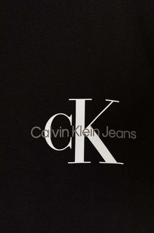 Παιδικό βαμβακερό μπλουζάκι Calvin Klein Jeans μαύρο IU0IU00624.9BYH