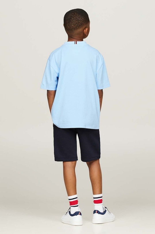 Tommy Hilfiger t-shirt bawełniany dziecięcy KB0KB08575.9BYH.128.176 niebieski