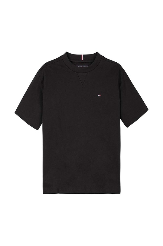 Tommy Hilfiger t-shirt bawełniany dziecięcy KB0KB08575.9BYH.128.176 czarny AW24