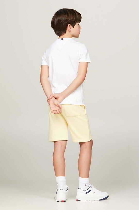 Dětské bavlněné tričko Tommy Hilfiger KB0KB08658.9BYH.128.176 bílá