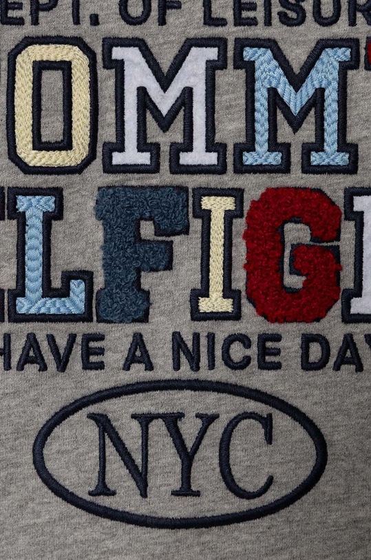 Chłopiec Tommy Hilfiger t-shirt bawełniany dziecięcy KB0KB08664.9BYH.128.176 szary