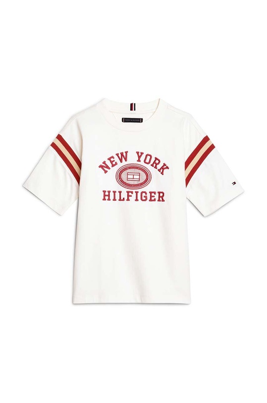 Tommy Hilfiger t-shirt bawełniany dziecięcy KB0KB08668.9BYH.128.176 biały AW24