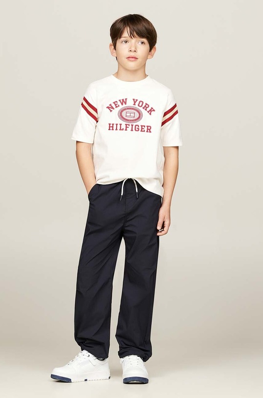 Tommy Hilfiger t-shirt bawełniany dziecięcy biały KB0KB08668.9BYH.128.176