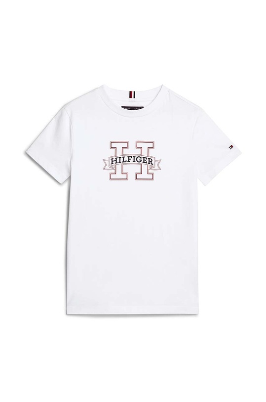 Tommy Hilfiger t-shirt bawełniany dziecięcy KB0KB09028.9BYH.128.176 biały AW24