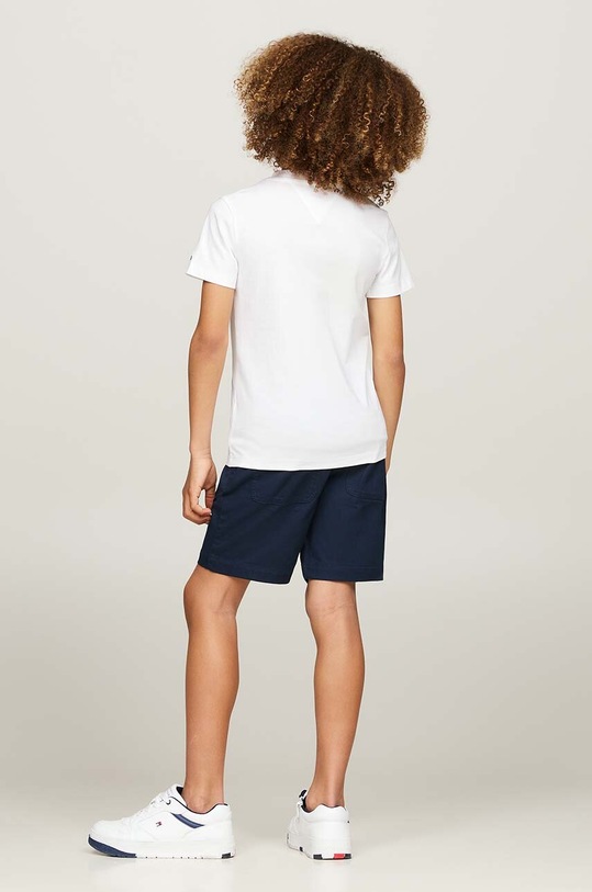 Tommy Hilfiger t-shirt bawełniany dziecięcy biały KB0KB09028.9BYH.128.176