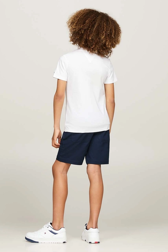 Tommy Hilfiger t-shirt bawełniany dziecięcy biały KB0KB09028.9BYH.128.176