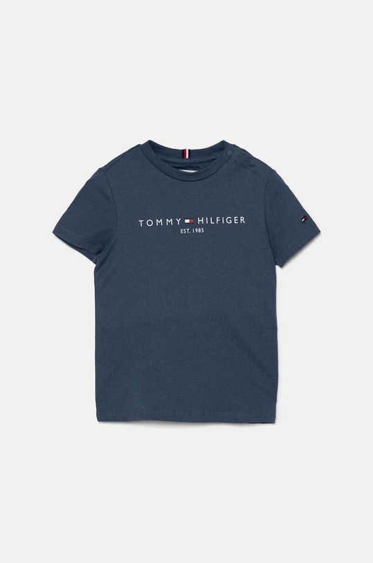 Tommy Hilfiger t-shirt bawełniany dziecięcy nadruk niebieski KS0KS00397.9BYH.92.122