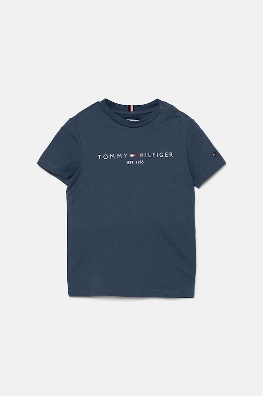 Tommy Hilfiger t-shirt bawełniany dziecięcy nadruk niebieski KS0KS00397.9BYH.92.122