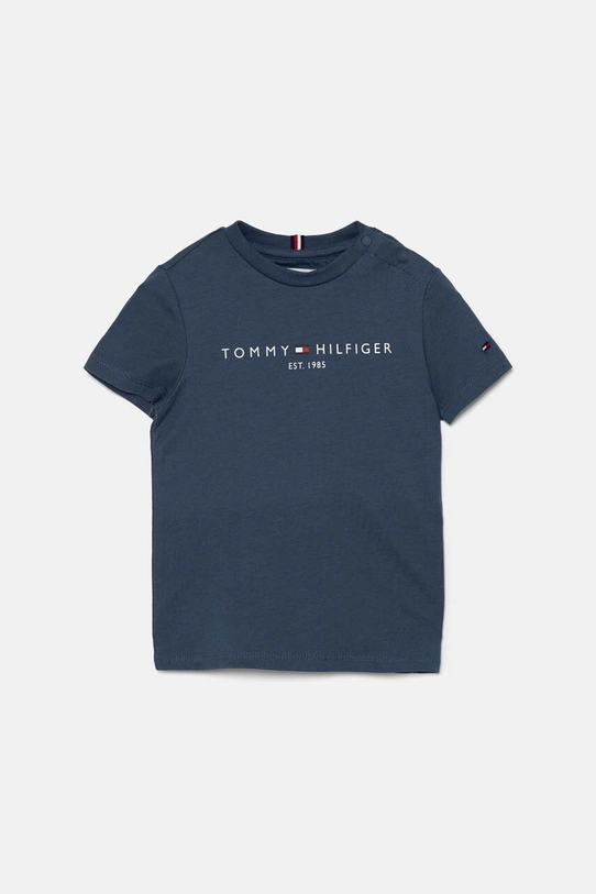 Tommy Hilfiger t-shirt bawełniany dziecięcy nadruk niebieski KS0KS00397.9BYH.92.122