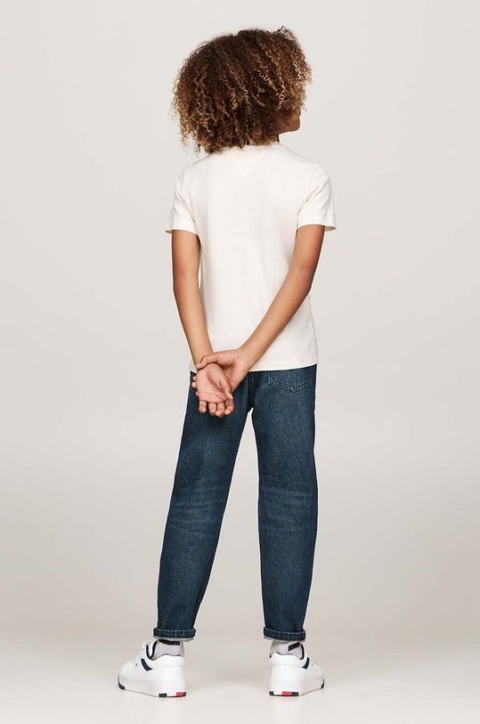 Tommy Hilfiger t-shirt bawełniany dziecięcy KS0KS00397.9BYH.128.176 beżowy