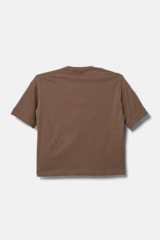 Детская хлопковая футболка EA7 Emporio Armani 6DBT57.BJ02Z бежевый AW24