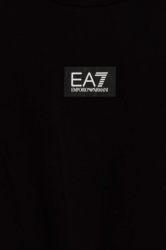Chłopiec EA7 Emporio Armani t-shirt bawełniany dziecięcy 6DBT58.BJ02Z czarny